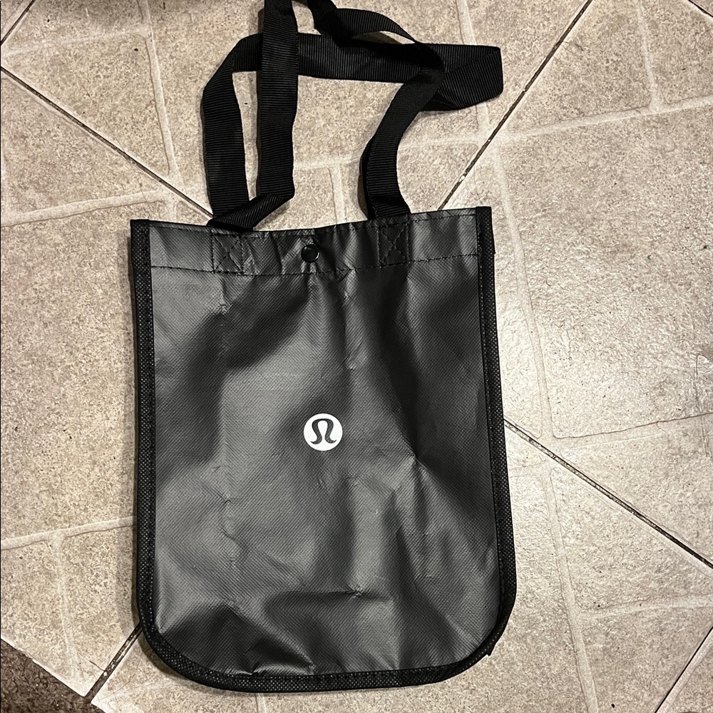 lululemon athletica Black Small Shoulder Tote with Logo